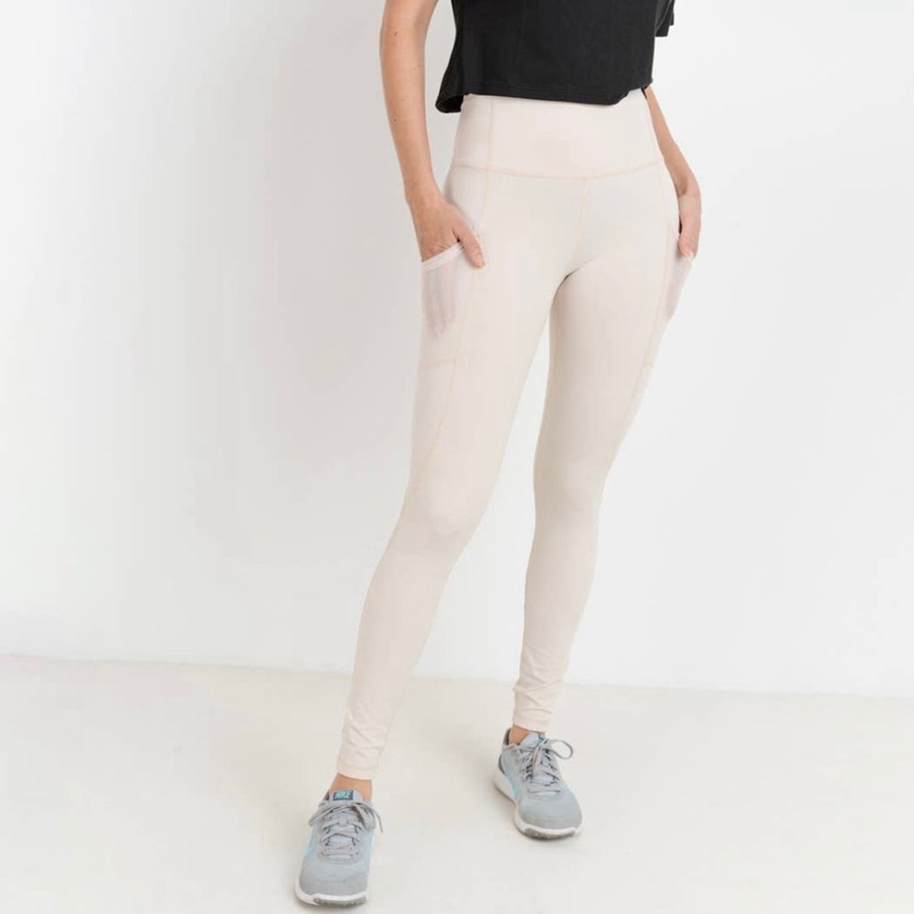 Mono B High Waist Ziggy Zag Pocket Leggings